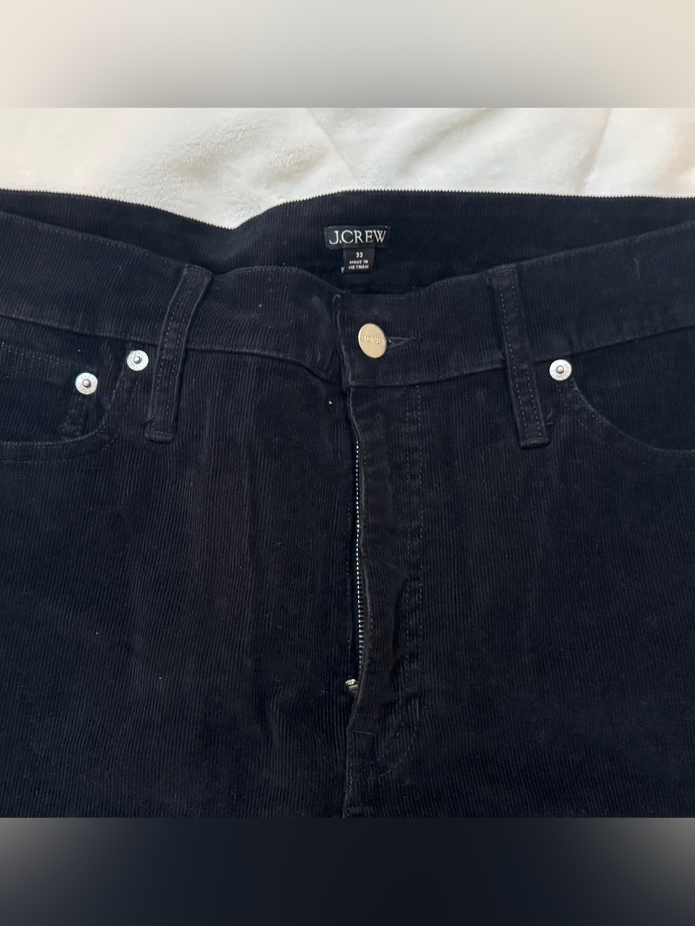 J. Crew black corduroy jeans